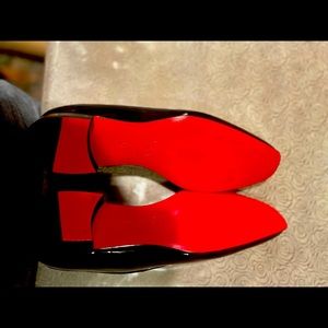 Christian Louboutin Dandelion Tassle Flat - Patent Leather - Black